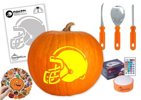 Football Helmet Pumpkin Carving Stencil - Pumpkin HQ