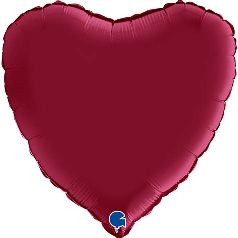 Karaloon Shop 5 Folienballons Herz Satin Cherry 18 46 Cm