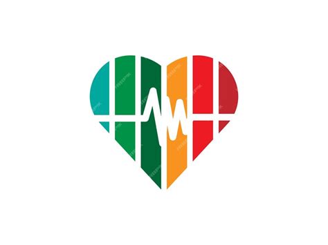 premium vector ekg heart icon logo design template isolated illustration