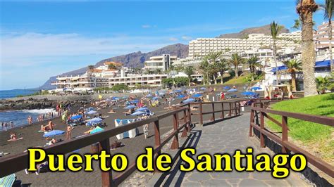 Puerto De Santiago Tenerife And Beach Playa De La Arena Youtube