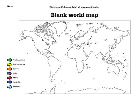 Free Printable Continent Maps For Kids - Free Printable Templates