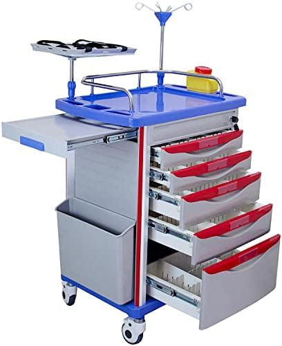 Amazon Metateel Medical Crash Cart With Emergency Accessory