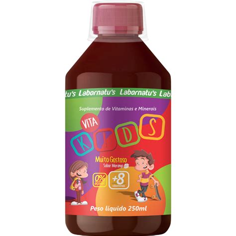 Vitamina Vita Kids Infantil 250ml Completa Com Minerais Morango