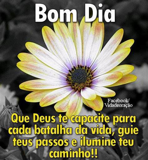 Bom Dia Que Deus Te Capacite Para Cada Batalha Da Vida Guie Teus Passos E Ilumine Teu