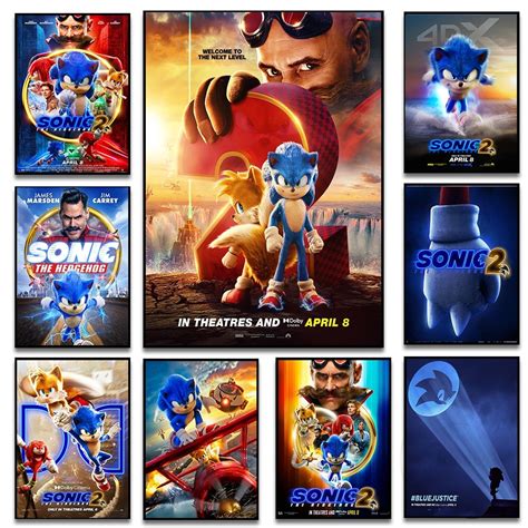 Sonic the Hedgehog 2 Movie Poster Sonic The Hedgehog Print 2022 Action ...