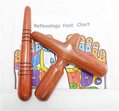 Amazing Thai X Shape Hand And Foot Stick Reflexology Wooden Massager