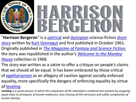 harrison bergeron study guide themes analysis
