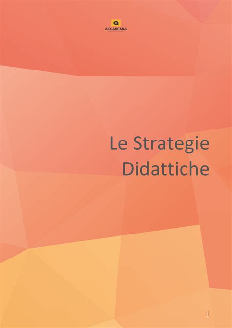 Corso Digitale Di Coordinatore Didattico Le Strategie Didattiche Da