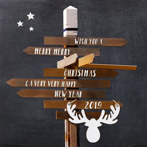 Kerstkaart Hippe Wegwijzer Krijtbord 2019 Kerst Kaarten Grappige