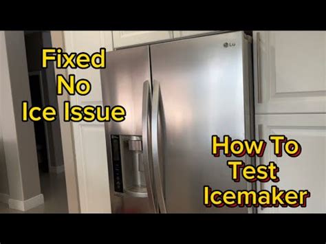 How To Put Lg Ice Maker In Diagnostic Mode And Replace Ice Maker Youtube