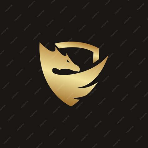 Premium Vector | Golden dragon logo template