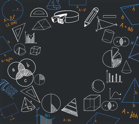 doodle math objects border  vector art  vecteezy