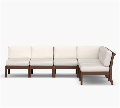 Chatham Armless Outdoor Sectional Set Honey Pottery Barn