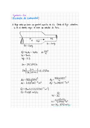 Ecuaci N De Continuidad Mec Nica De Fluidos Y S Lidos Studocu