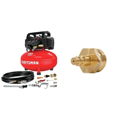 CRAFTSMAN Air Compressor, 6 Gallon, Pancake, Oil-Free with 13 Piece ...