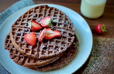 Simple Double Chocolate Waffles Recipe | Alton Brown