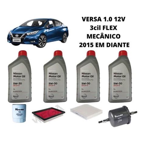 Kit Revis O Troca De Oleo Nissan Versa Diante Submarino