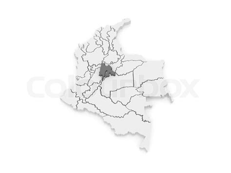 Map of Cundinamarca. Colombia. | Stock image | Colourbox