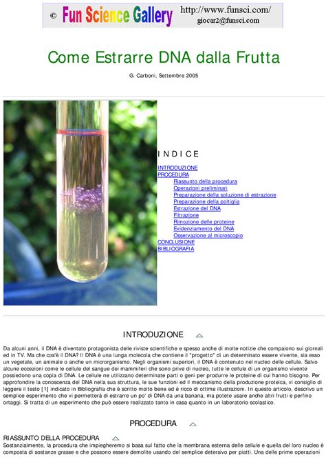 Estrarre Dna Dalla Banana Come Estrarre Dna Dalla Frutta G Carboni