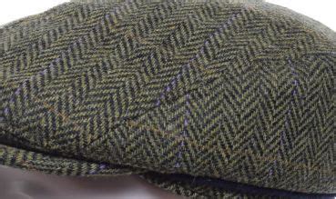 Hut M Hlenbeck Shop Fiebig Flatcap Shetland Wolle Fischgrat Khaki