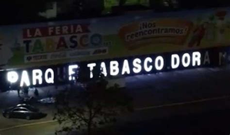 Presume Parque Tabasco Nuevo Letrero Luminoso