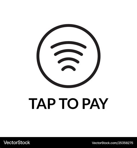 Contactless Nfc Wireless Pay Sign Logo Credit Vector Image