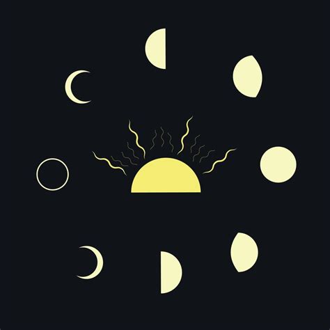 Moon phases illustration 5070151 Vector Art at Vecteezy