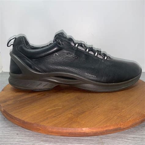 Ecco Biom Fjuel Black Yak Leather Golfing Sneakers Sh Gem