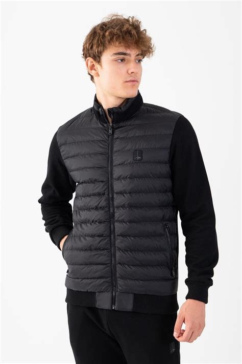 Maraton Sportswear Regular Erkek Dik Yaka Uzun Kol Basic Siyah Ceket ...