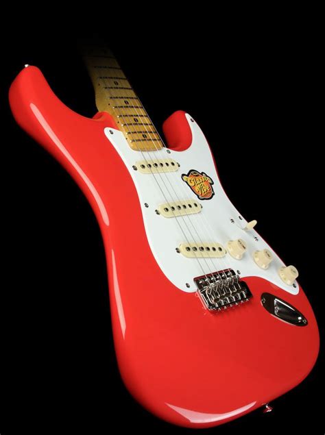 Squier By Fender Classic Vibe Stratocaster ‘50s Fiesta Red Electric Guitar Red Electric Guitar