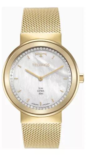 Reloj Dorado Delgado Technos Para Mujer Gl Ag B Mercadolibre