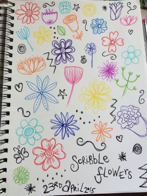 Scribble Flowers Doodles