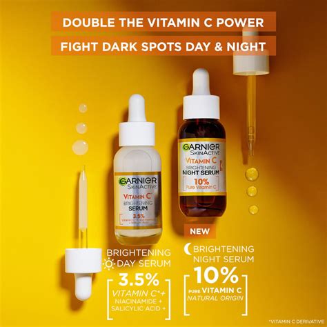 Garnier Vitamin C Day And Night Serum T Set For Face Anti Dark