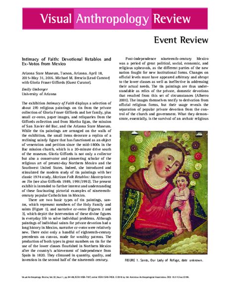 Pdf Umberger Exhibition Review Intimacy Of Faith Devotional Retablos