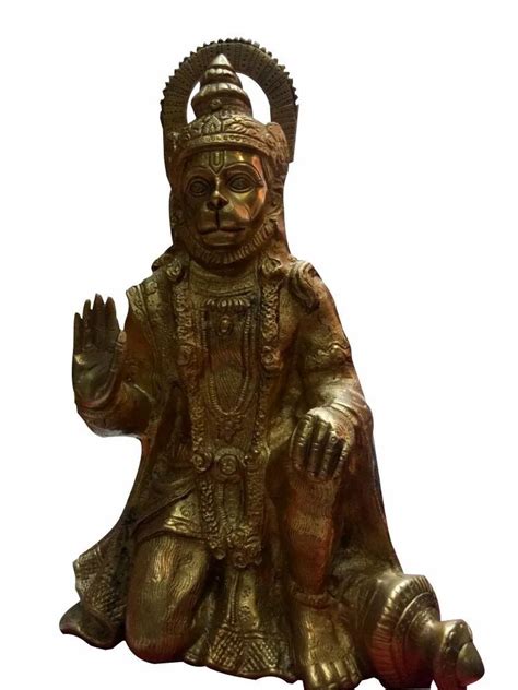 Swastik Golden Gold Plated Brass Hanuman Statue Size 1feet At Rs