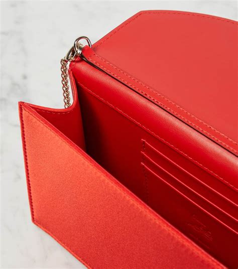 Loubi 54 Small Satin Crossbody Clutch In Red Christian Louboutin