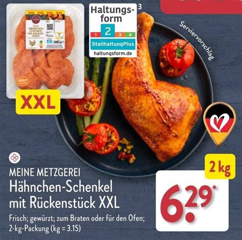 MEINE METZGEREI Hähnchen Schenkel mit Rückenstück XXL 2 kg Angebot bei