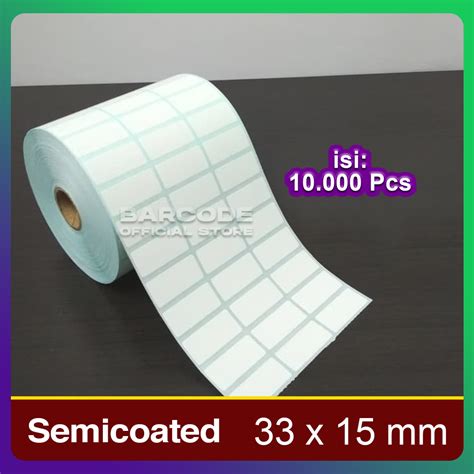 Jual Kertas Stiker 33 X 15 Mm 33x15mm 33x15 Label Barcode Semicoated 3