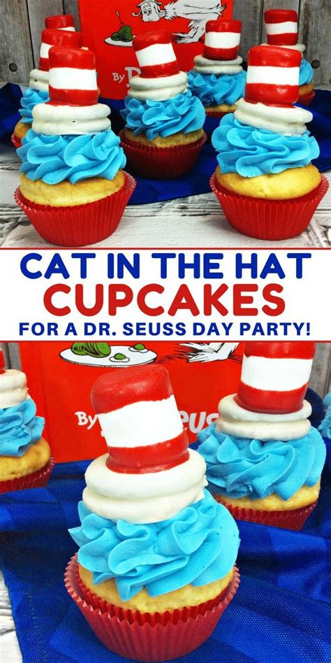 Cat In The Hat Cupcake Recipe For Dr Seuss Day Party Recipe Seuss