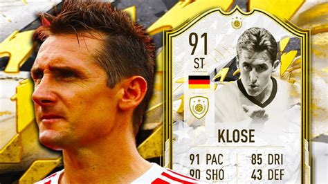 92 Icon Moments Klose Player Review Fifa 22 Ultimate Team Youtube