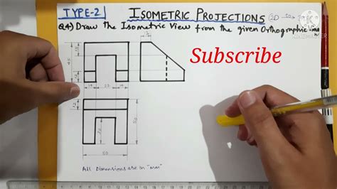 Isometric Projection Conversion Of Orthographic Drawing Into Isometric