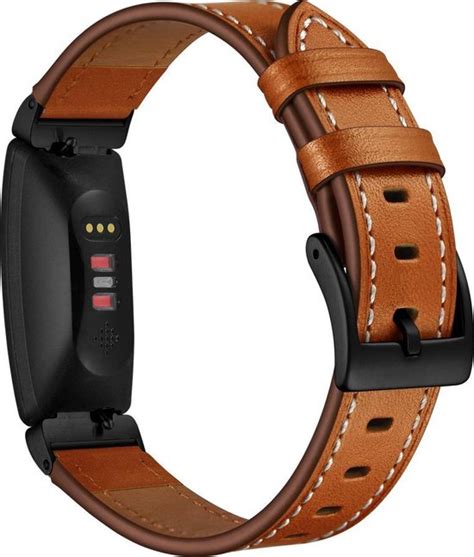 Yono Bandje Geschikt Voor Fitbit Inspire Hr Leer Bruin Bol