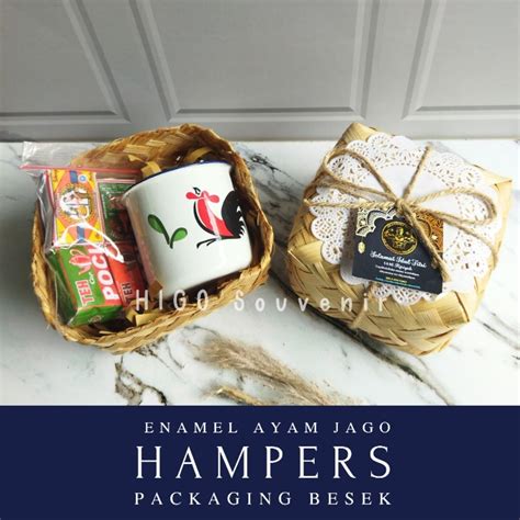 jual hampers gift gelas cangkir mug enamel  cm hampers souvenir motif