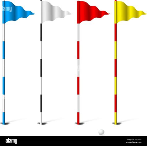 Flags of the golf course. Illustration on white background Stock Vector ...