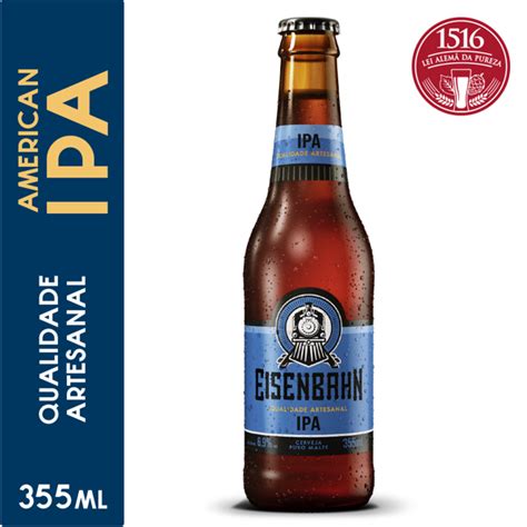 Cerveja American IPA Puro Malte Eisenbahn Long Neck 350ml BIG BOX