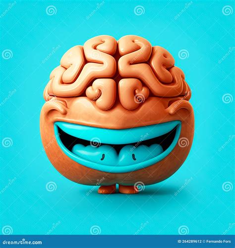 Happy Brain Emoji Ai Generated Stock Illustration Illustration Of