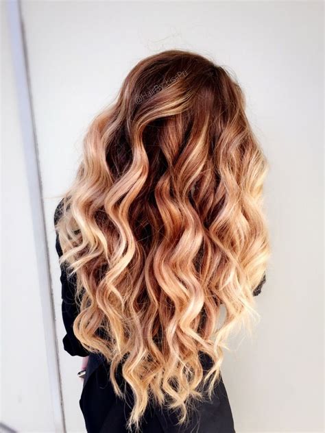 Long Beach Waves Brunette To Golden Blonde Balayage Honey Blonde Hair