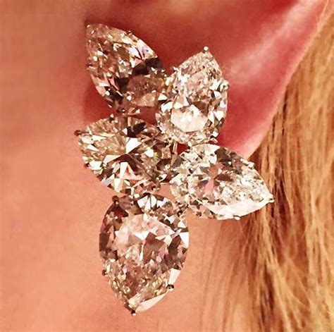 Harry Winston Diamond Cluster Earring Dream Jewelry Gems Jewelry