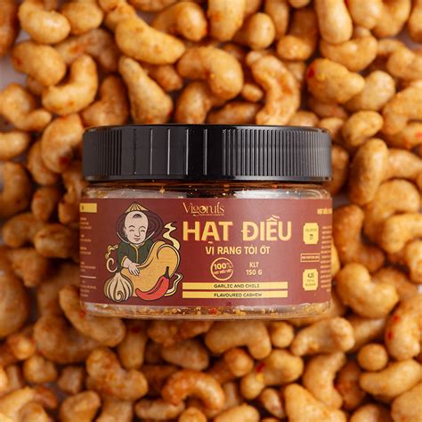 Hạt Điều Vị Tỏi Ớt Cay Nồng Vigonuts 150gram Vigonuts