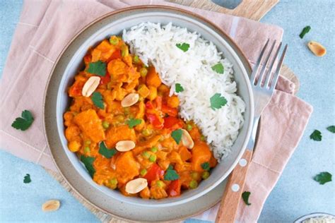 Vegan Pompoencurry Met Pindakaas Kikkererwten